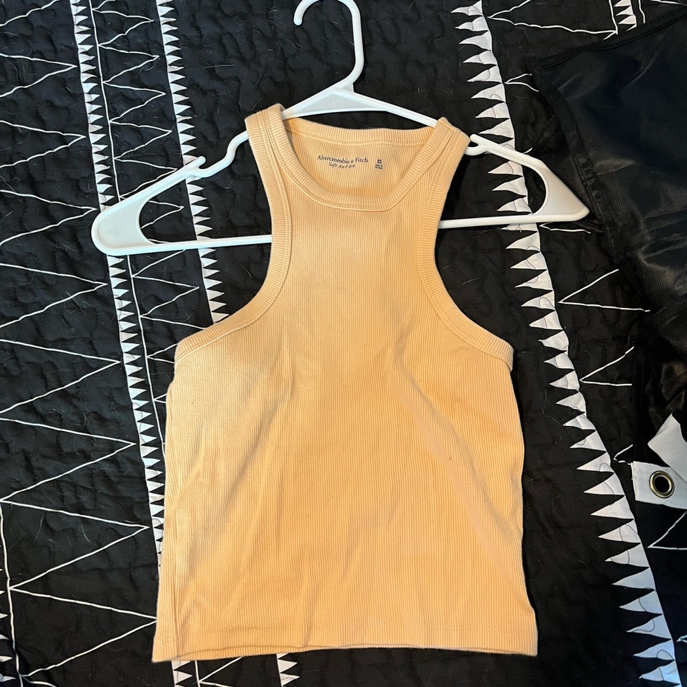 Abercrombie yellow crop tank